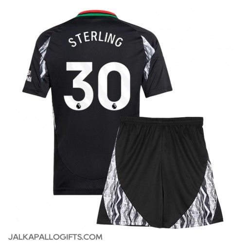 Arsenal Raheem Sterling #30 Vieras Peliasu Lasten 2024-25 Lyhythihainen (+ Lyhyet housut)